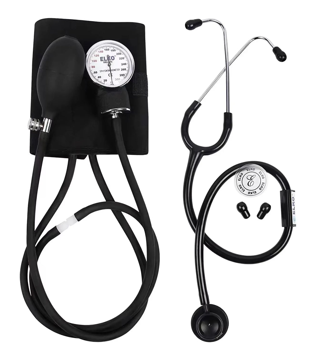 JUSTLANG Medical Manual Blood Pressure Monitor BP Cuff Upper Arm Aneroid Sphygmomanometer Tonometer Meter Tester Device