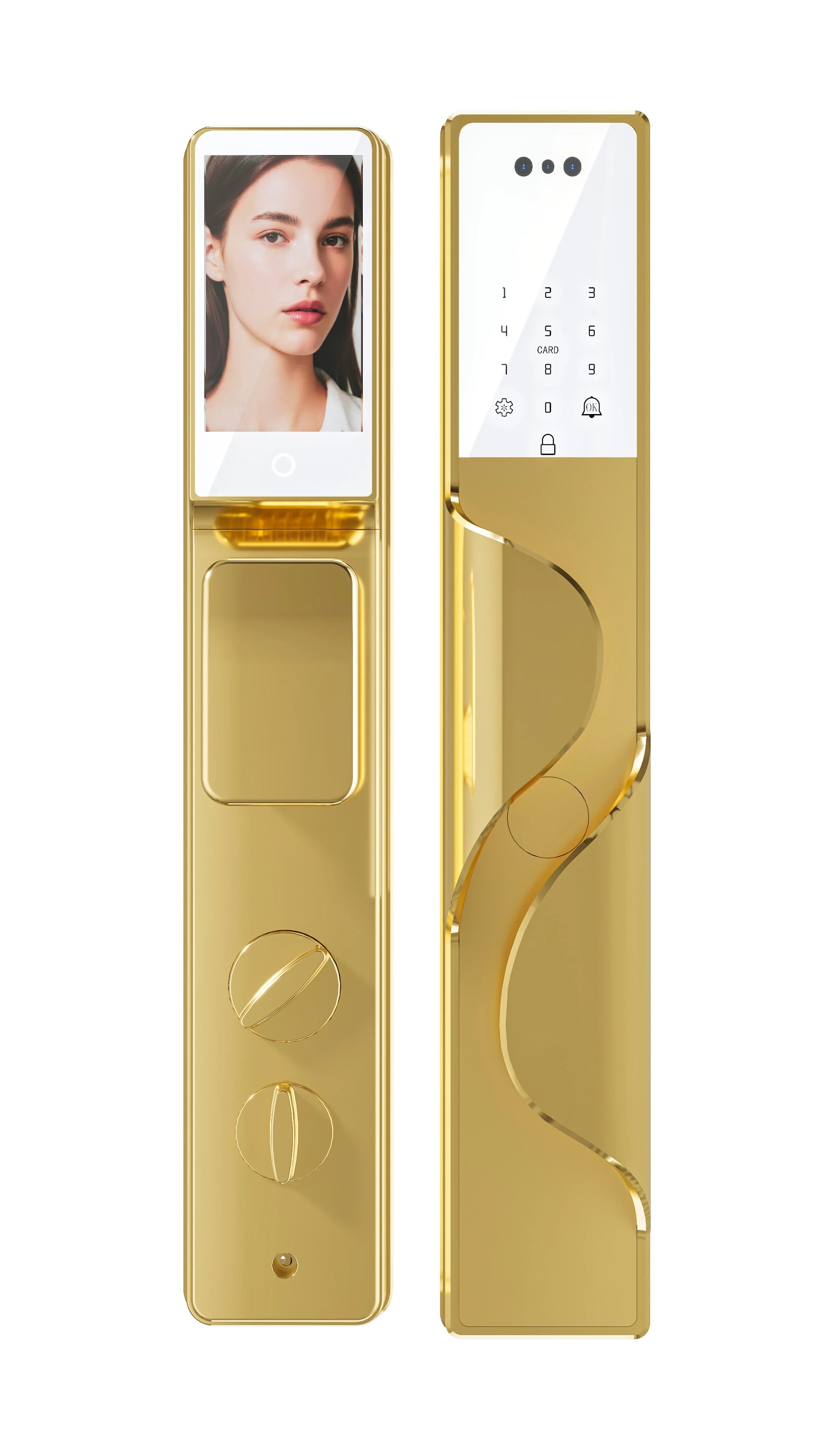 Waterproof Smart Door Lock with Camera Video Monitoring Intercom Palm Vein 3D Face Recognition Tuya Electric Door Lock