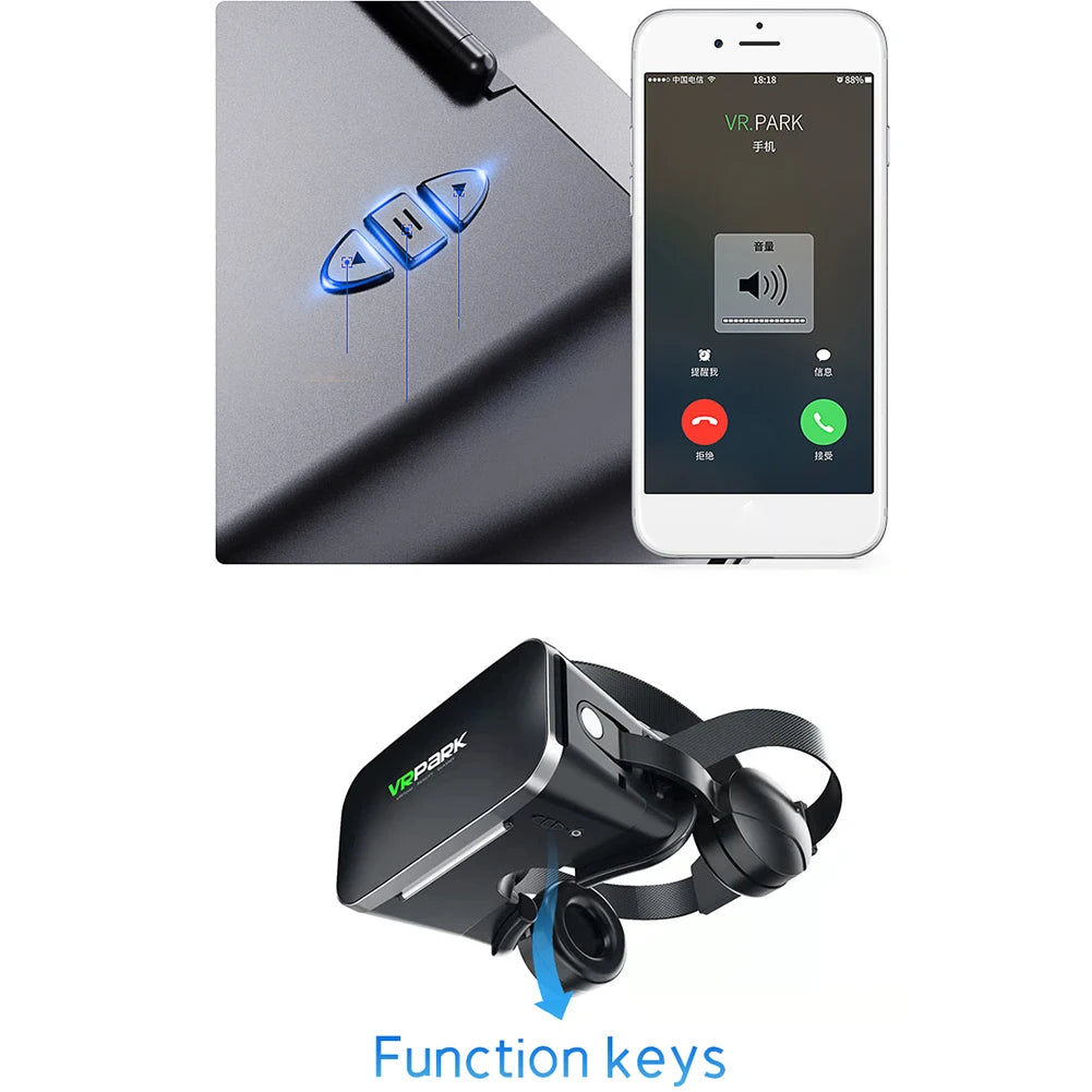 VR Headset for Smartphones with Bluetooth Control | Tidesmit Smart Glasses Tidesmit
