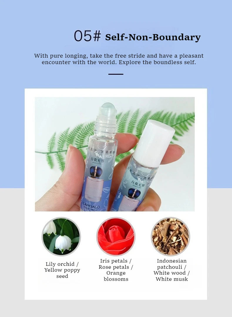 Tidesmit 6-piece roll-on perfume and deodorant gift set for women, featuring portable long-lasting fresh fragrances.