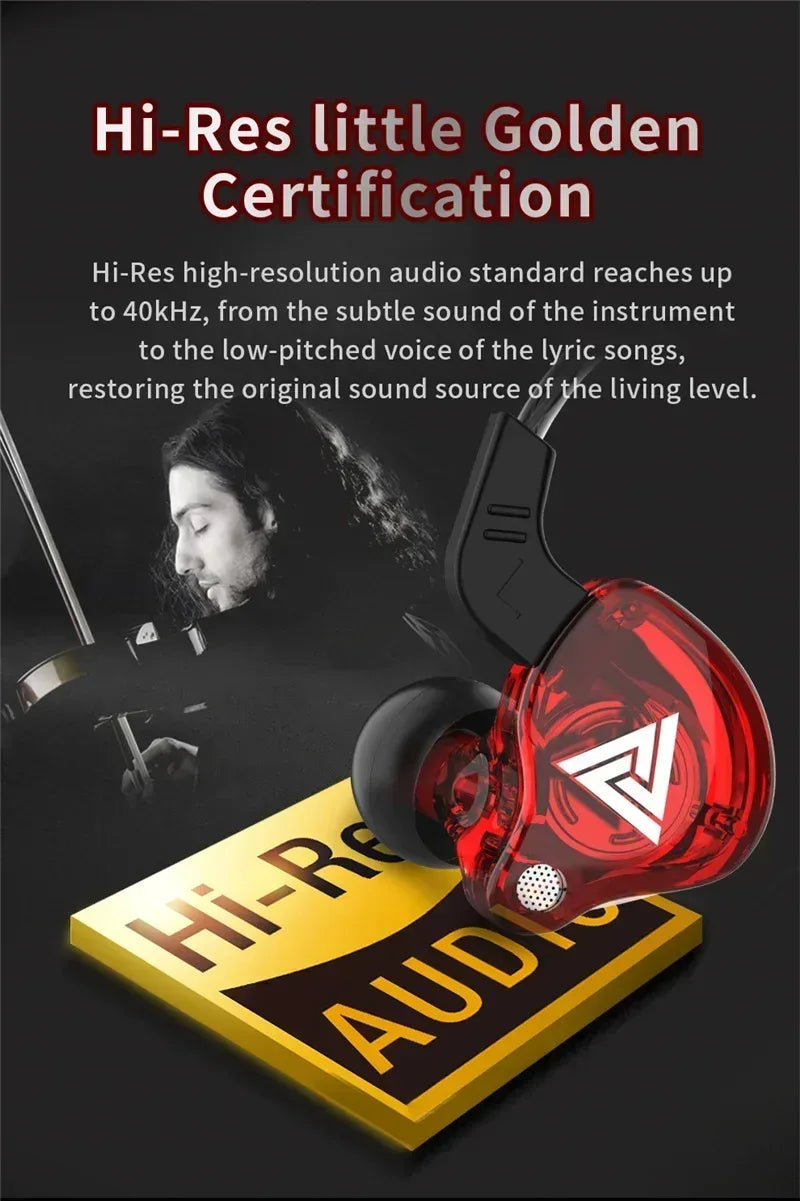 QKZ AK6 Wired Earphones With Mic - Dynamic HiFi Stereo | Tidesmit Tidesmit