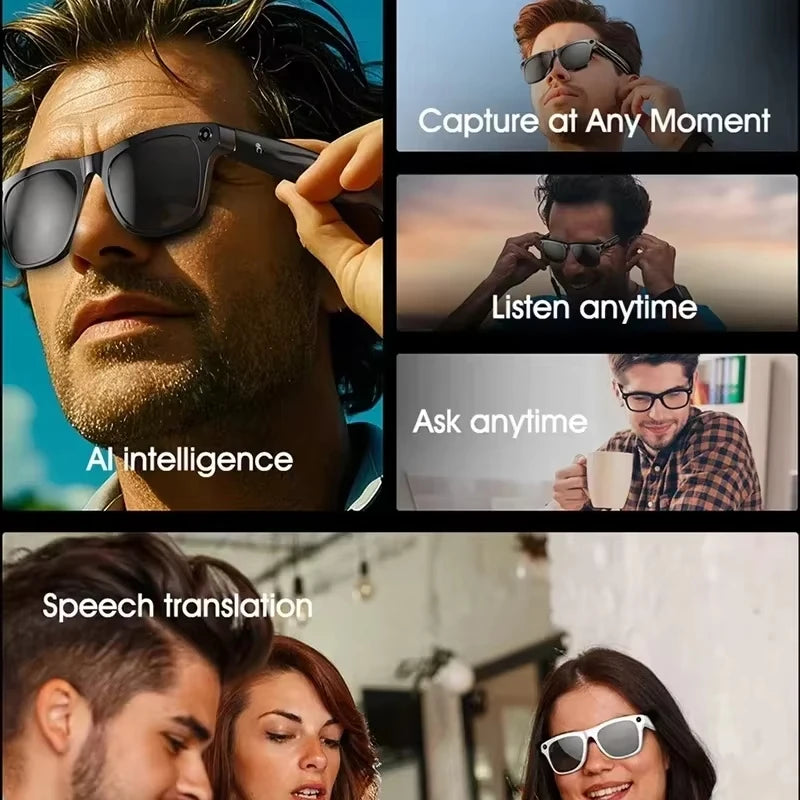 AI Smart Glasses with 8K Camera and Spatial Audio - Tidesmit Tidesmit
