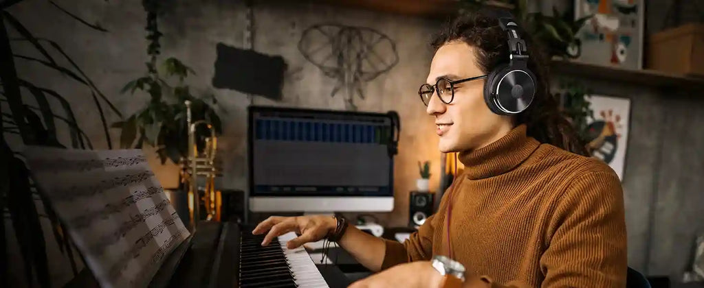Over-Ear Wired Studio Monitor Headphones with Mic - Tidesmit Tidesmit