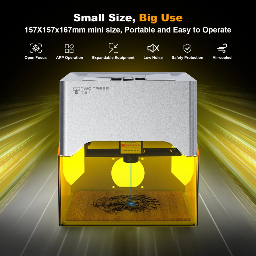 Twotrees TS1 Laser Engraver 3000mw Bluetooth Upgrade Version Mini Laser Engraving Marking Machine Mark Woodworking Machines