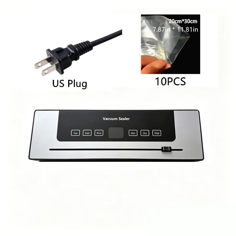 Electric Vacuum Sealing Machine Food Storage Sealing Touch Dry/Wet Built-in Cutter Kitchen Food Sealing Vacuum Packaging Machine