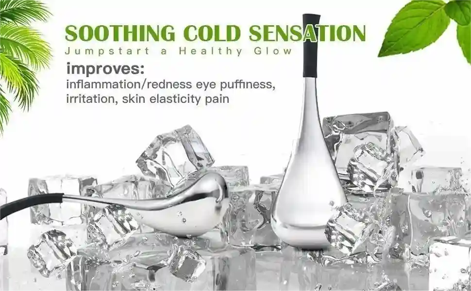 Stainless Steel Ice Globes for Face - Cold Therapy Cryo Sticks Eye Massage Instrument Tidesmit