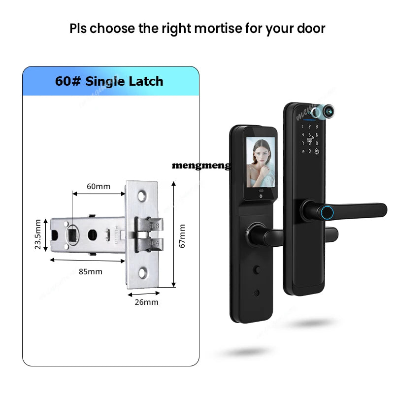 Smart Lock Electronic Digital Lock Featuring Biometric Fingerprint Recognition Camera Smart Card&Password Key Unlock