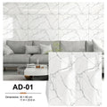 30cmx60cm Self-adhesive Marble Tiles Sticker Waterproof PVC Floor Wall Stickers, 20Pcs Covers 3.6㎡ 40Pcs Covers 7.2㎡ Removable Tile Decals for Bathroom Bedroom Living Room Home Decor