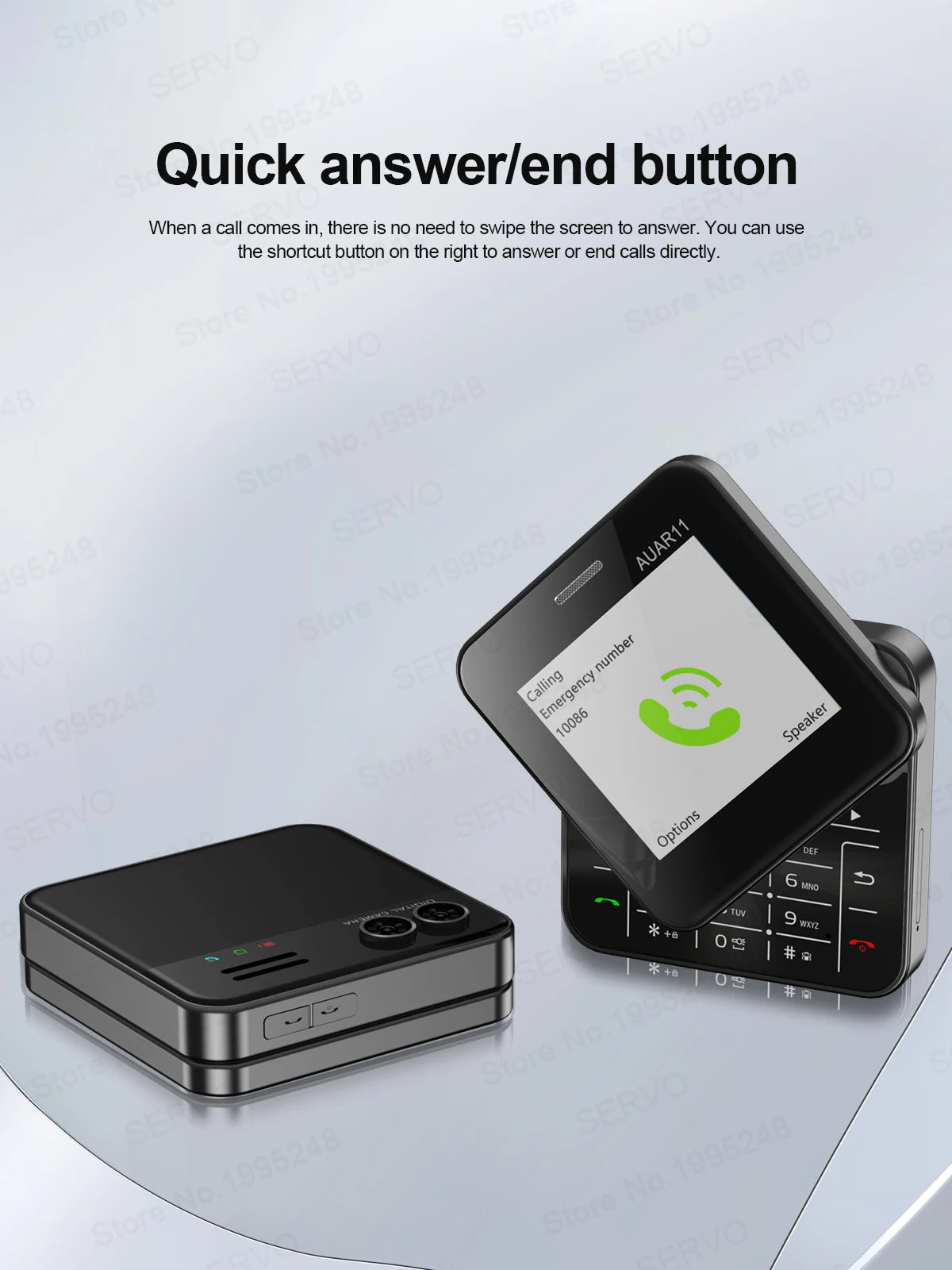 SERVO AUAR11 Rotating Screen Mobile Phone 2G GSM Dual SIM Blacklist Magic Voice FM Radio Speed Dial Torch Mini Sliding Cellphone