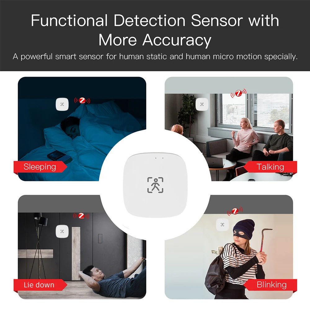 MmWave Human Presence Sensor with Luminance Detection for Smart Homes Tidesmit