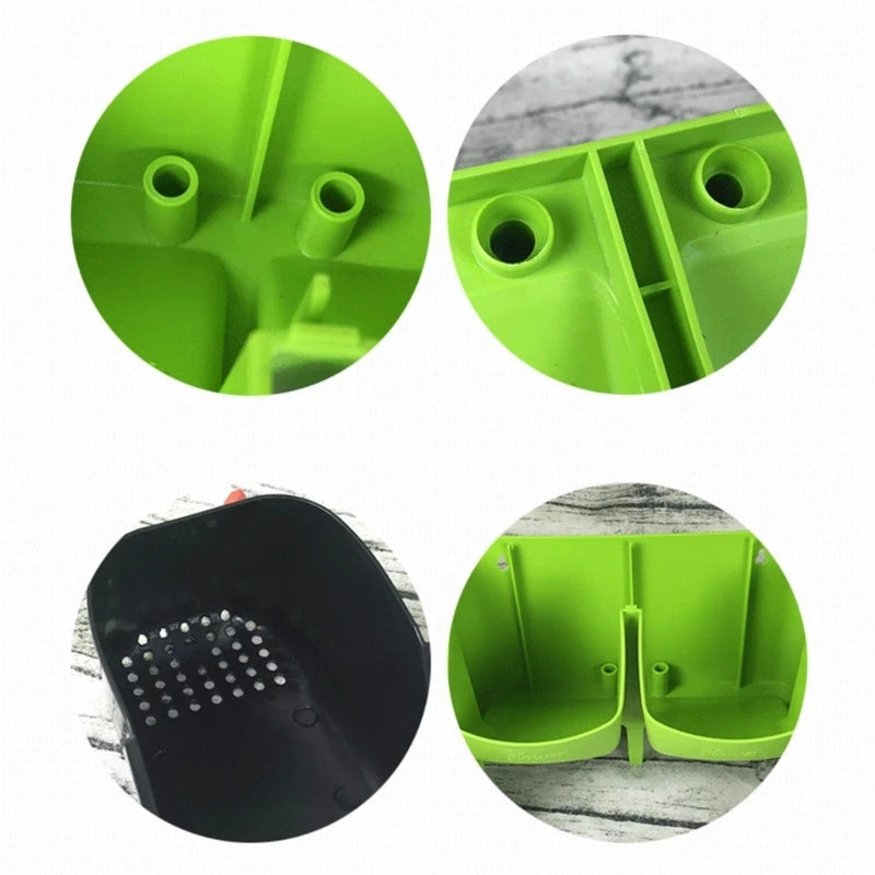 Hanging Wall Planter for Indoor Outdoor Plant Strawberries Flowers Stackable Vertical Flower Pot Garden Balcony Home Y5GB