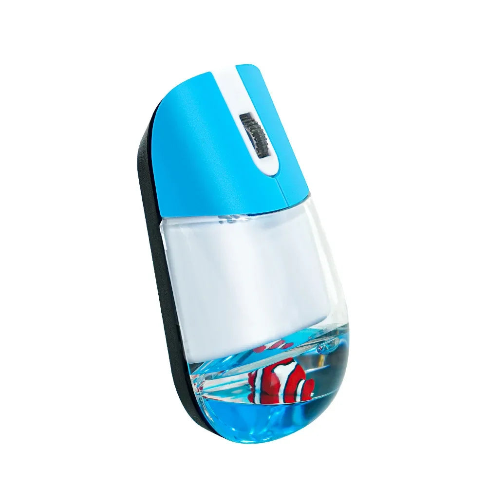 Creative Cute Floating Aquarium Animal 2.4 Wireless Mouse Ergonomics Mute Liquid Mice For PC Laptop Computer Accessoires Gifts