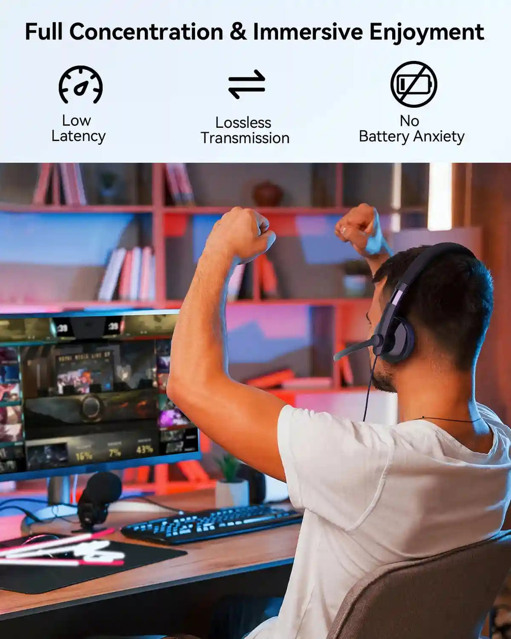 USB Wired Headset with Microphone - Noise Cancelling PC Office Headset Tidesmit