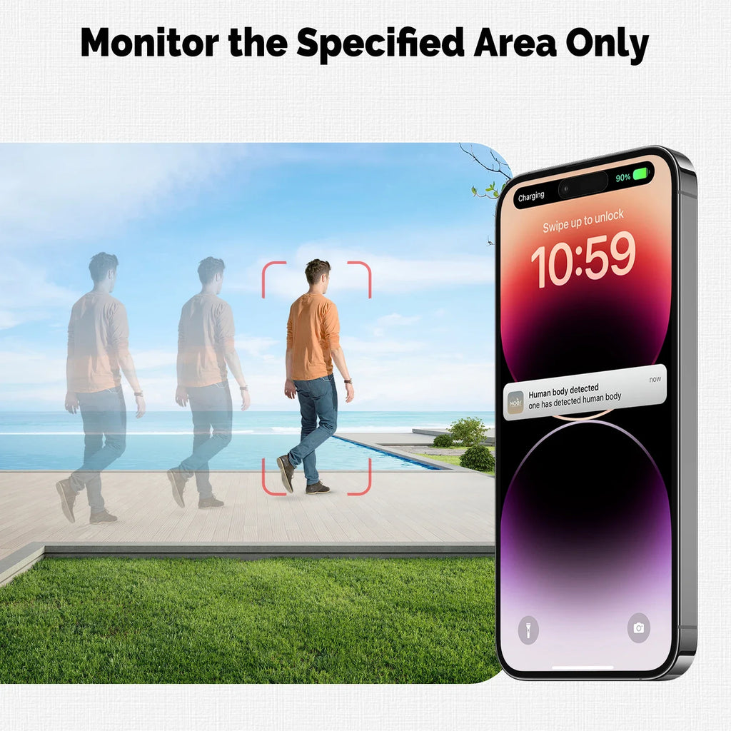 MOES Tuya WiFi 2.4GHz 5GHz Dual Band Smart Solar Power Panel Integrated Camera IP65 Waterproof APP Monitoring Alexa Google Home