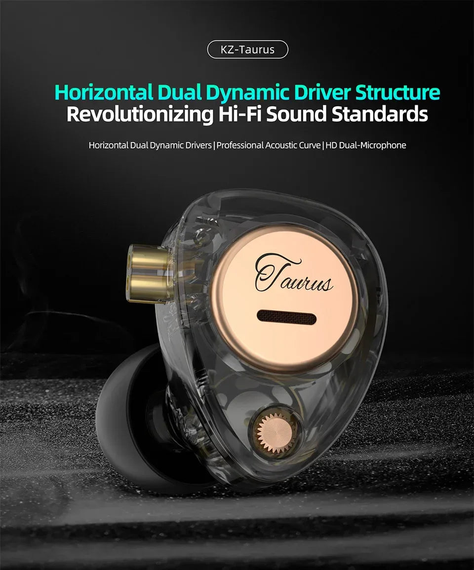 Tidesmit Dual Dynamic Driver Wired Earphones With Microphone Tidesmit