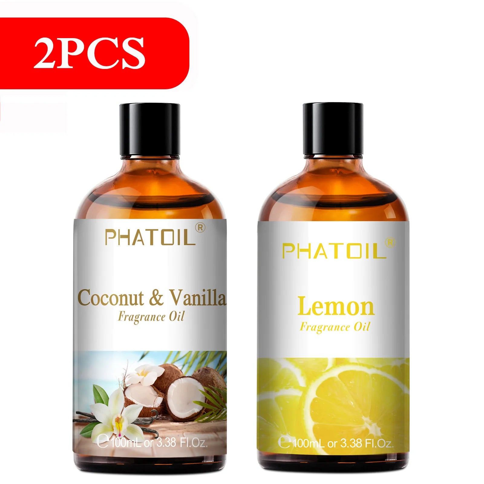 PHATOIL 100ml Fragrance Oil Cherry Coconut & Vanilla Mango Watermelon Strawberry Aromatherapy Oils For Diffuser Candle Making