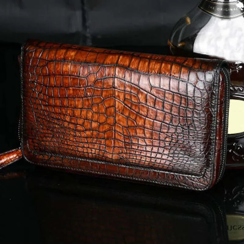 ourui Zipper male wallet Himalayan white long male handbags  men clutch bag