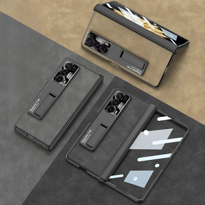 Honor Magic V2 Leather Magnetic Case with 360 Kickstand Tidesmit