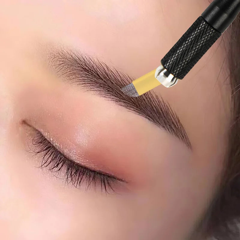 Microblading Blades 100pcs PCD Needle Set for Professional PMU Artists Permanent Makeup Machines Tidesmit