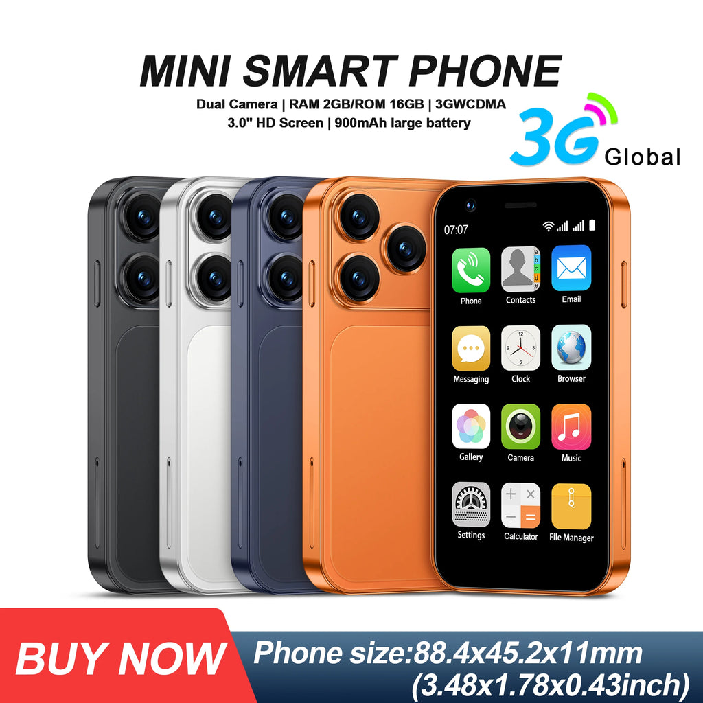 SERVO 18SE mini Smartphone 3.0inch HD Display 3G WCDMA 2GB+16GB GPS Android Small Portable Cellphone Dual SIM Standby Play Store