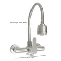360° Rotatable Faucet with 2 Water Modes, Wall Mounted Kitchen Faucet, Hot and Cold Water Tap for Kitchen Bathroom