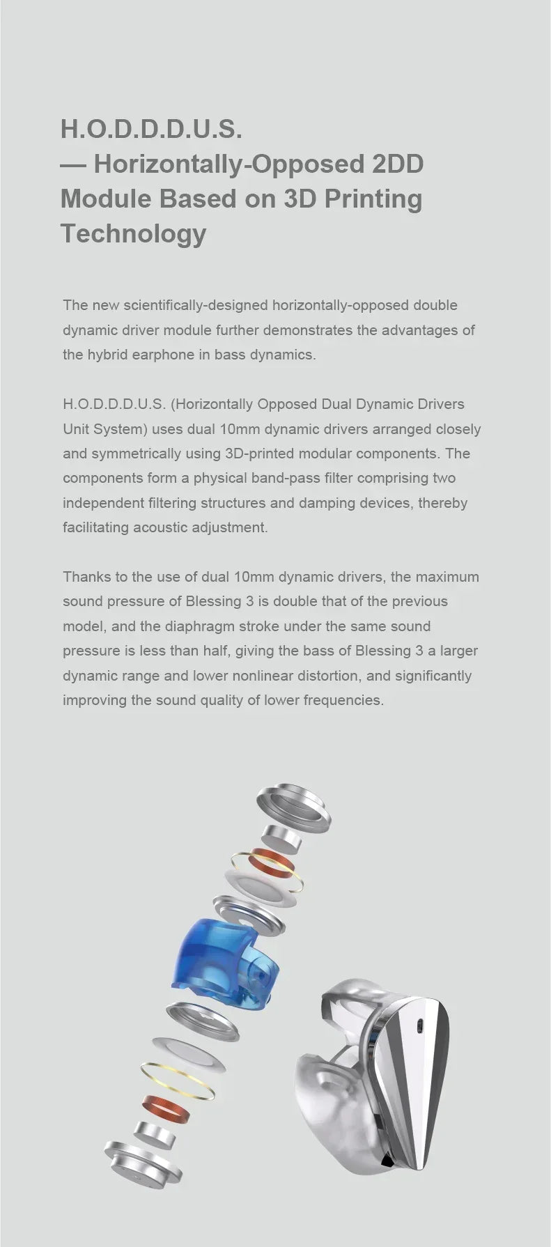 MoonDrop Blessing 3 Hybrid In-Ear Monitors | Tidesmit Audio 6-Driver Tidesmit