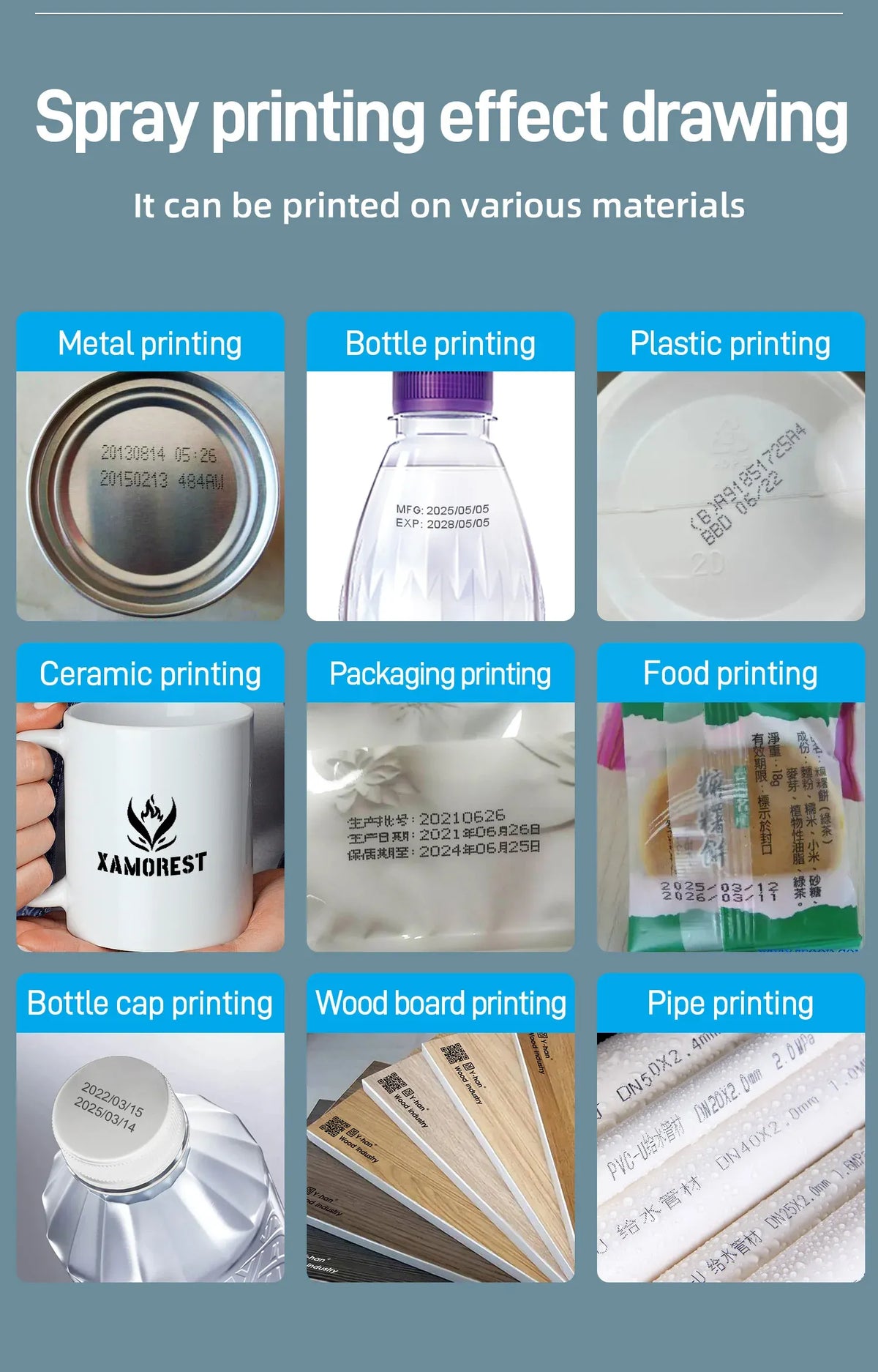 Yhan 25.4mm portable inkjet printer unencripted for Expiry Date Barcode QR Code Batch Numbers Best Value Logo Printing