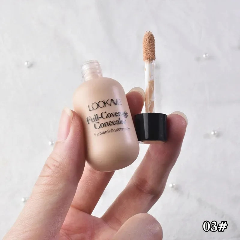Tidesmit full cover liquid concealer cream texture close-up for waterproof eye dark circles and face makeup
