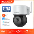 INQMEGA 5MP Tuya Outdoor PTZ Camera Ai Human Detect 1080P Security CCTV Camera Add Google Home And Alexa Wifi IP Camera