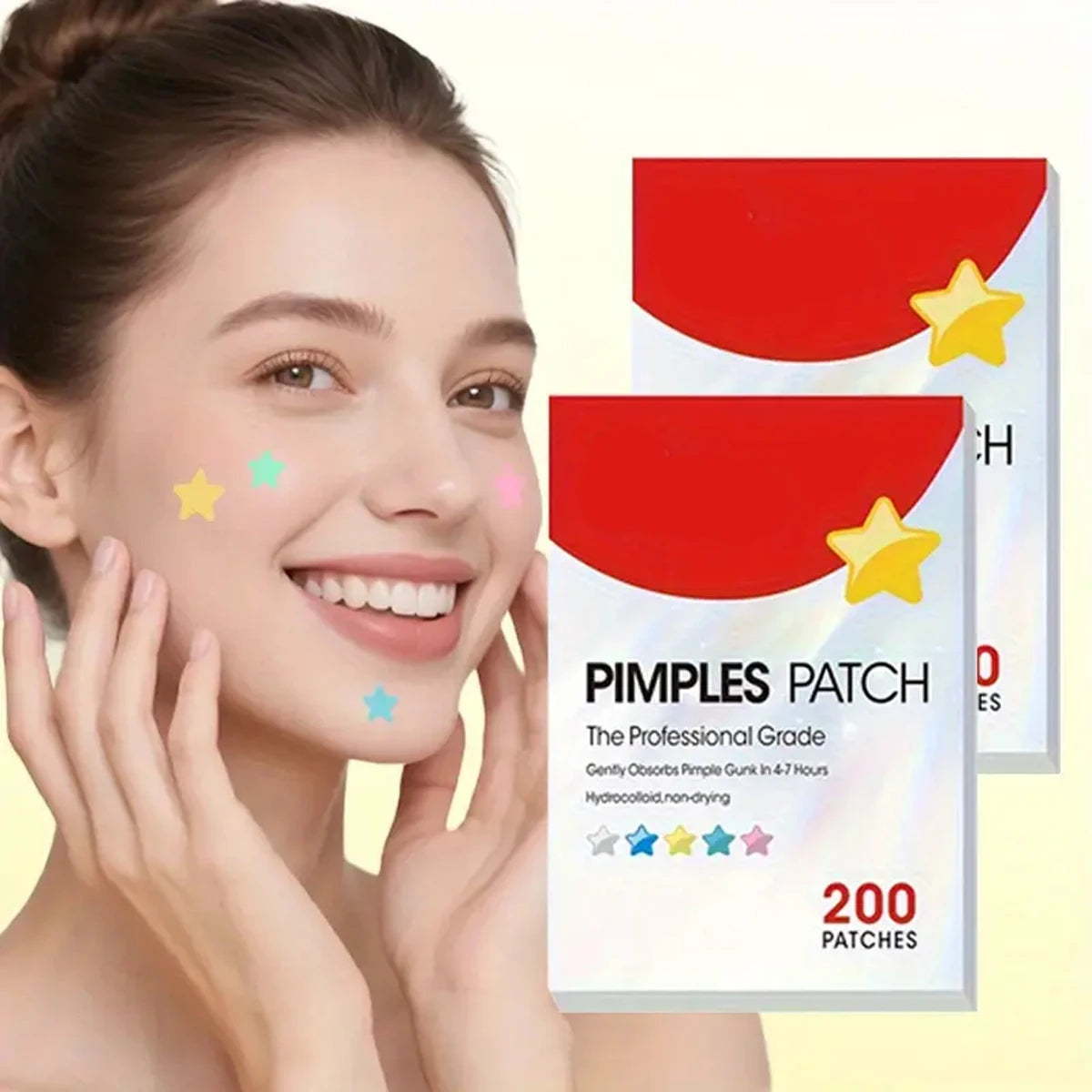 Tidesmit acne patches 200-1000pcs pack, ultra-thin invisible hydrocolloid dots for covering facial blemishes