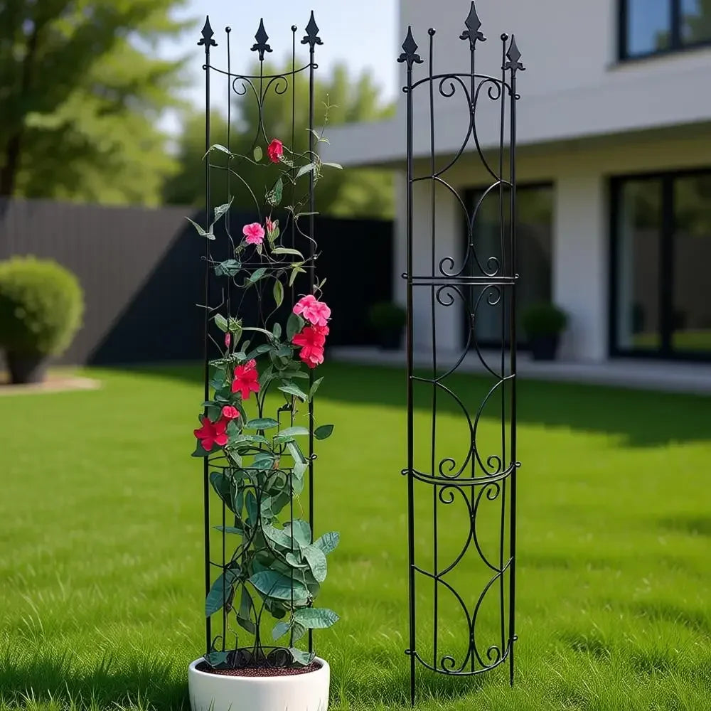 72H x 12W Indoor/Outdoor Potted Plants and Climbing Plants (Black)