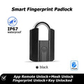 IP67 TTLock Bluetooth APP Smart Padlock Fingerprint Lock Keyless Mini Bag with Aleax Google Home Electronic Door Lock