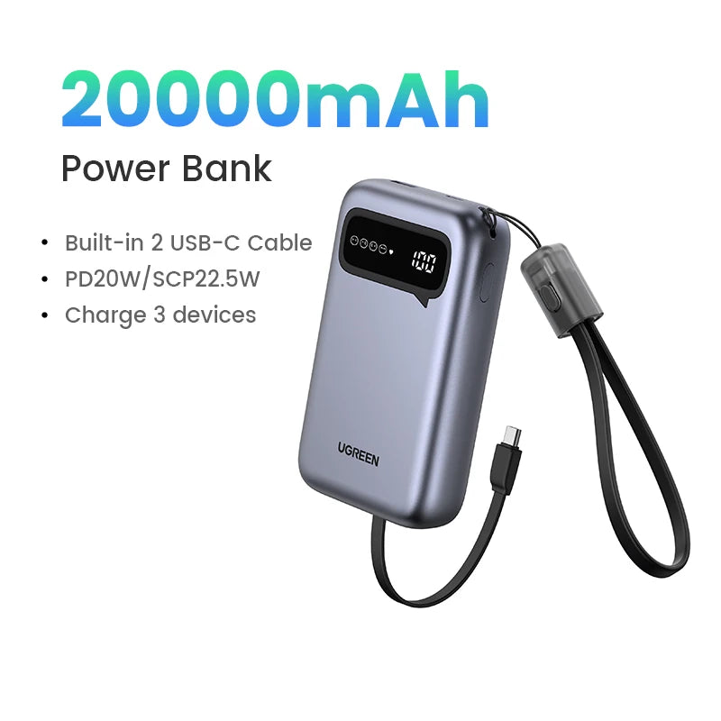 20000mAh Portable Charger - Fast Charging Power Bank for iPhone 16 Tidesmit