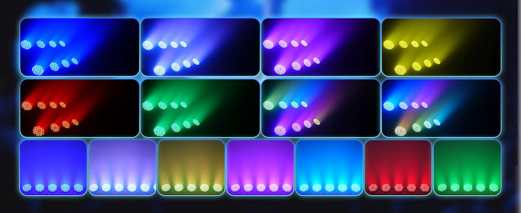 Somspot 4PCS 36W RGB Par Light 60LEDs DJ Party Lights Remote Control Disco Light for Stage Christmas Bar Club Wedding Birthday