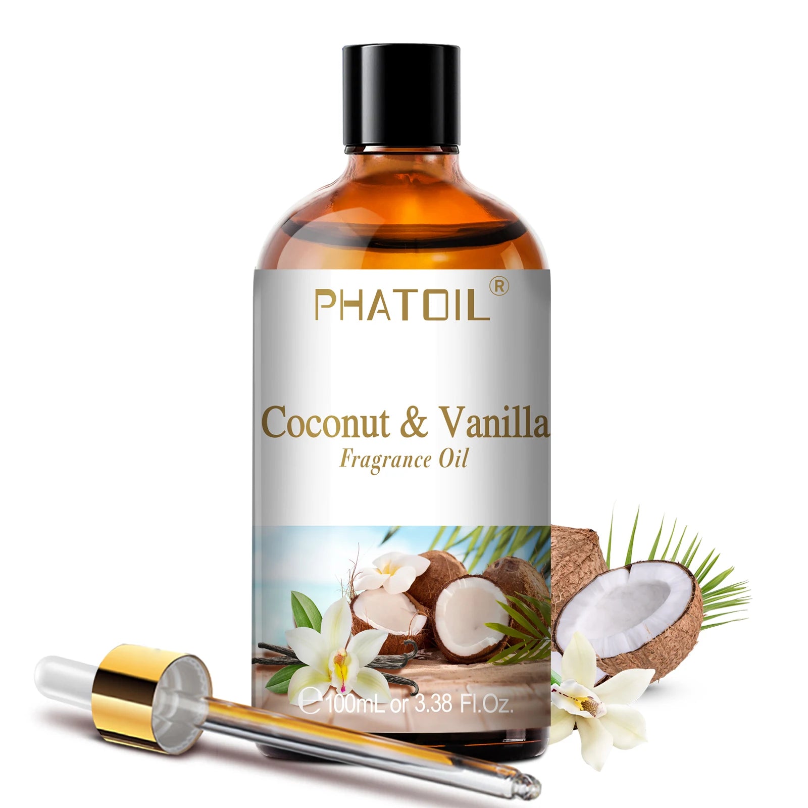 PHATOIL Fruit Fragrance Oils Coconut & Vanilla Lime Mango Strawberry Banana 100ml Aromatherapy Fragrance Oils For Diffuser