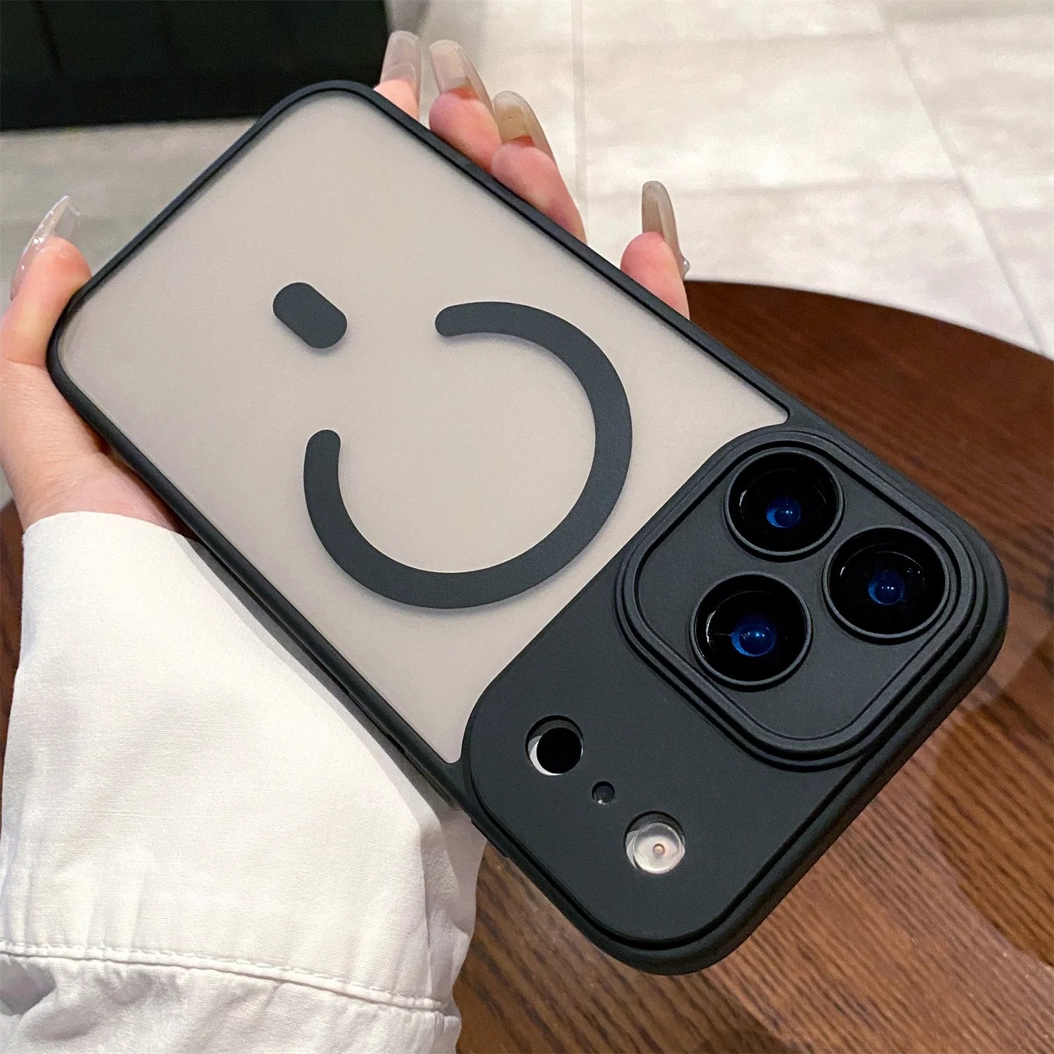 Magnetic Phone Case for iPhone 17 with Lens Protection and Slim Bumper Black Tidesmit