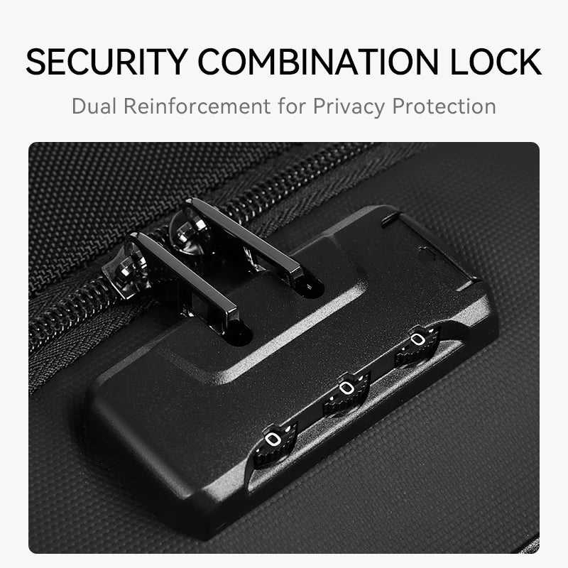 ReeYee N6 6L Sling Chest Bag, Combination Lock Security Crossbody Pack, Unique Design with Smart Organization Compartments