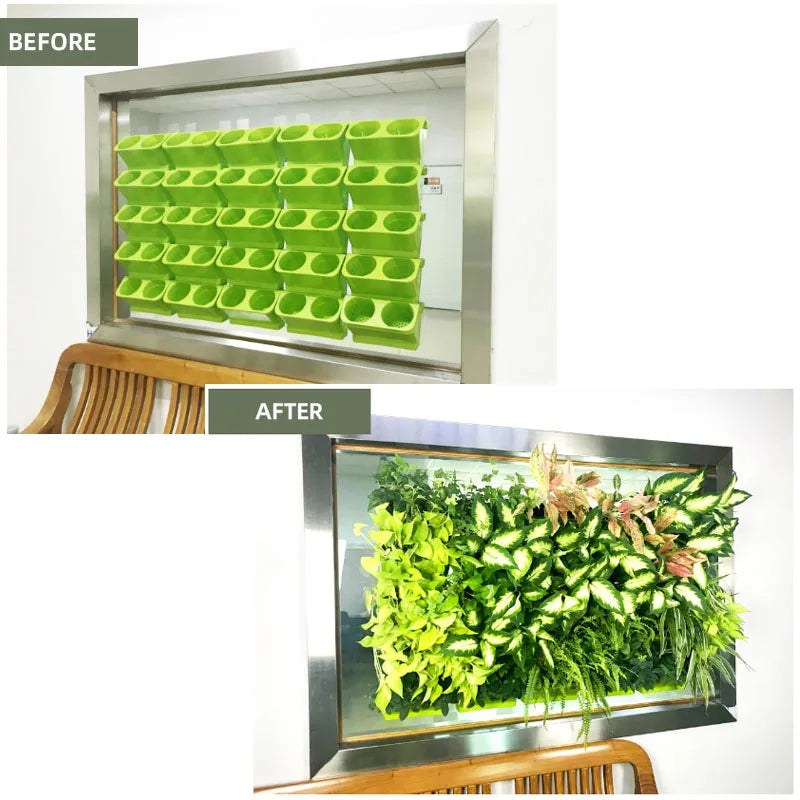 Plant Wall Flowerpot Modular Vertical Greening Basin Stackable Combination Wall Hanging Planter Flower Pots Garden Decoration
