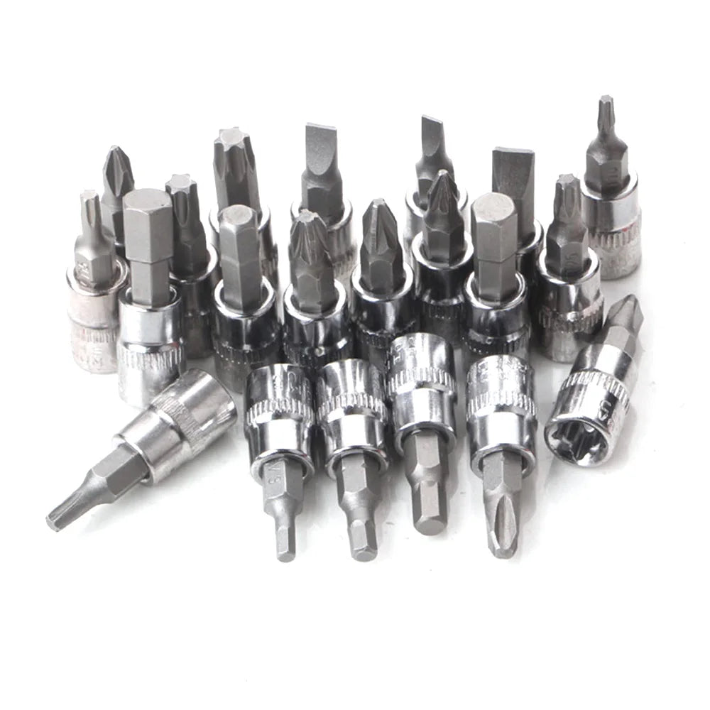 Camecho 53Pcs/Set 1/4-Inch Car Repair Tool Kit Socket Set Car Repair Tool Ratchet Torque Wrench Combo Auto Repairing Tool Set