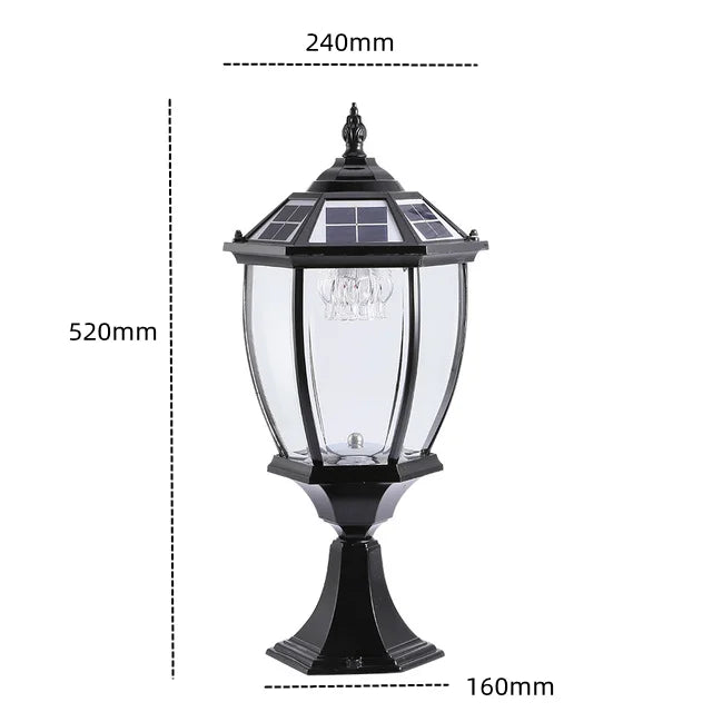 Solar LED Light Outdoor Lamp Pillar Light Solar Panel Spotlights Garden Decoration Outdoor Street Wall Sconce Lamp Sunlight