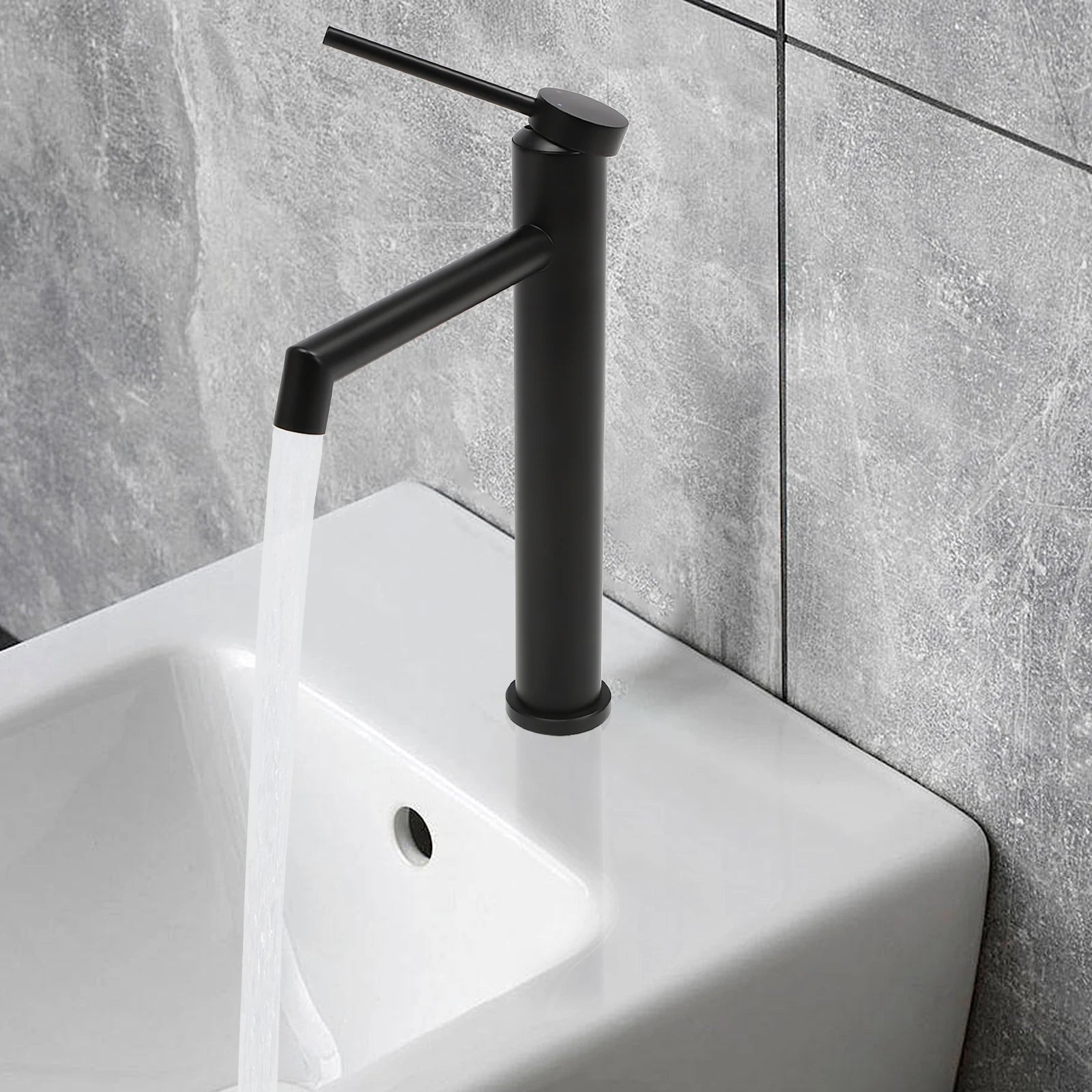 Wash Basin Mixer Tap Rust Resistance Easy to Install Bathroom Faucets Easy to Clean for Kitchens/Restaurants/Laundromats
