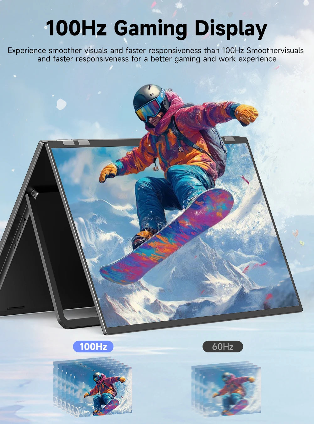 UPERFECT Delta Mega 23.8" 100Hz Dual Screen Stacked Computer Monitor With Speakers For Laptop Desktop PC MAC Phone Extended Play