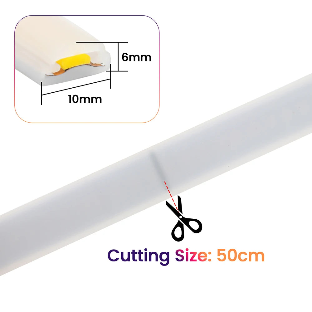 220V Dimmable COB Led Strip Light ON/OFF Dimmer Waterproof 288Leds Flexible Neon Lamp Home Decor EU Power Kit Warm Natural White