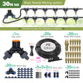 30-5M Outdoor Garden Adjustable Brass Nozzle Atomizer Kit 5/8mm Hose Nebulization Humidification Cool Watering System Lawn Spray
