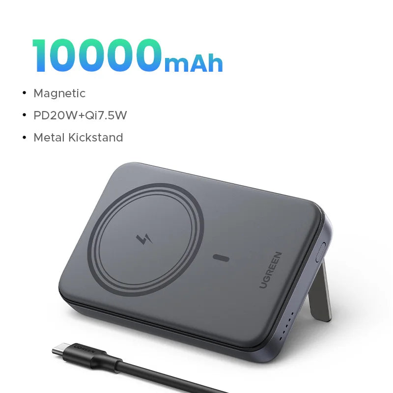 Tidesmit 10000mAh Magnetic Power Bank with Fast Charging Stand With Stand 10000mAh Tidesmit