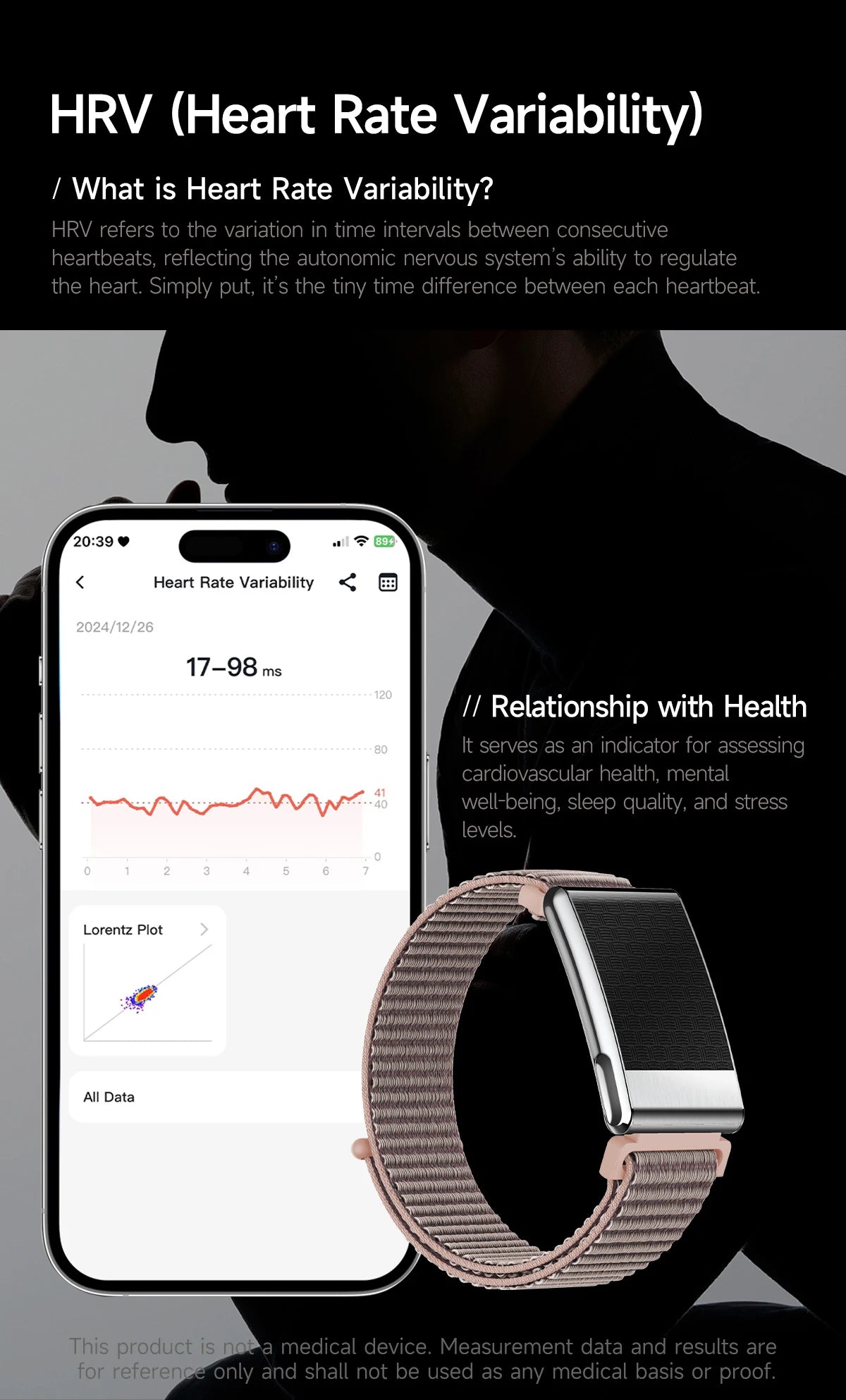 Best E900 Screenless Smart Bracelet for Women  IP68 Waterproof Heart Rate Sleep Health Monitoring Menstrual Tracking Smartwatch