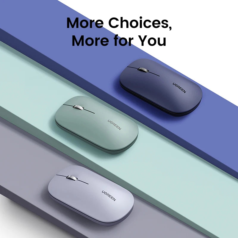 UGREEN Silm Wireless Mouse  Bluetooth 2.4G 4000 DPI  Silent Click For MacBook Pro M1 M2 iPad Tablet Computer Laptop PC
