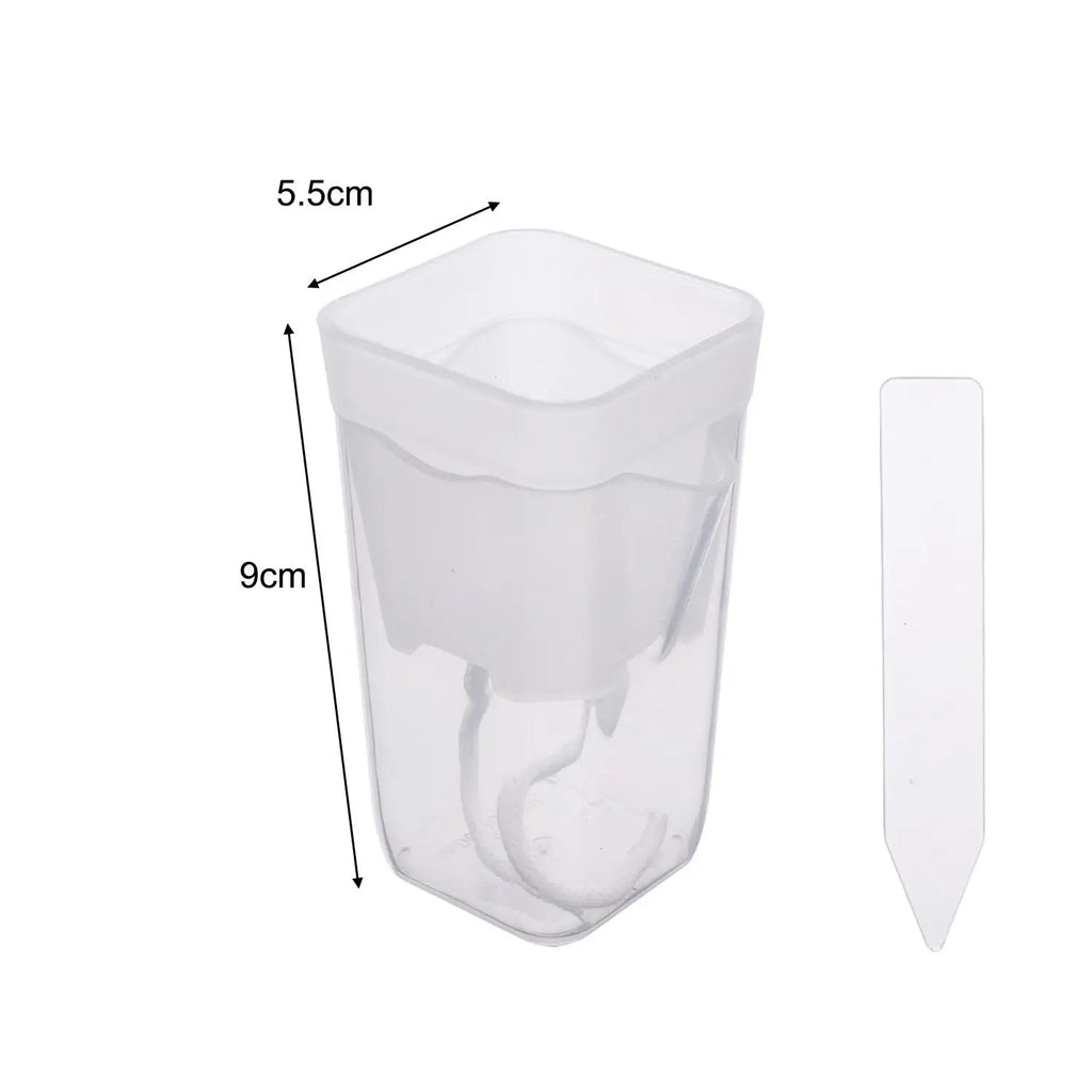 Double Layer Self Watering Planter Drainage Holes Flower Plant Pot Clear Seedling Propagation Container Desktop Garden Supplies