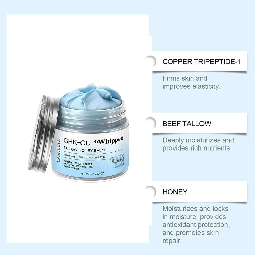 Copper Peptides GHK-Cu Beef Tallow Cream For Daily Care Not Greasy Deep Moisturizing Smoothing Skin Repair Skin Barrier Skincare