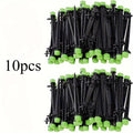 10pcs Drip Emitters Perfect For Tube PE Pipe, Adjustable 360 Degree Water Flow Irrigation Drippers On Stake For Flower Bed